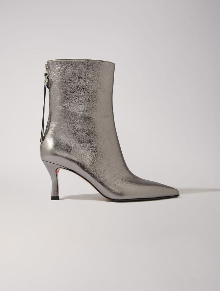 Spitze Metallic-Stiefeletten