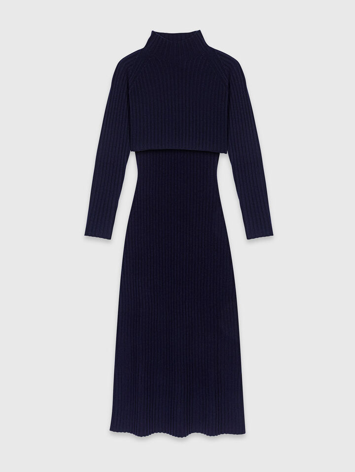 Strickkleid mit abnehmbarem Pulli
