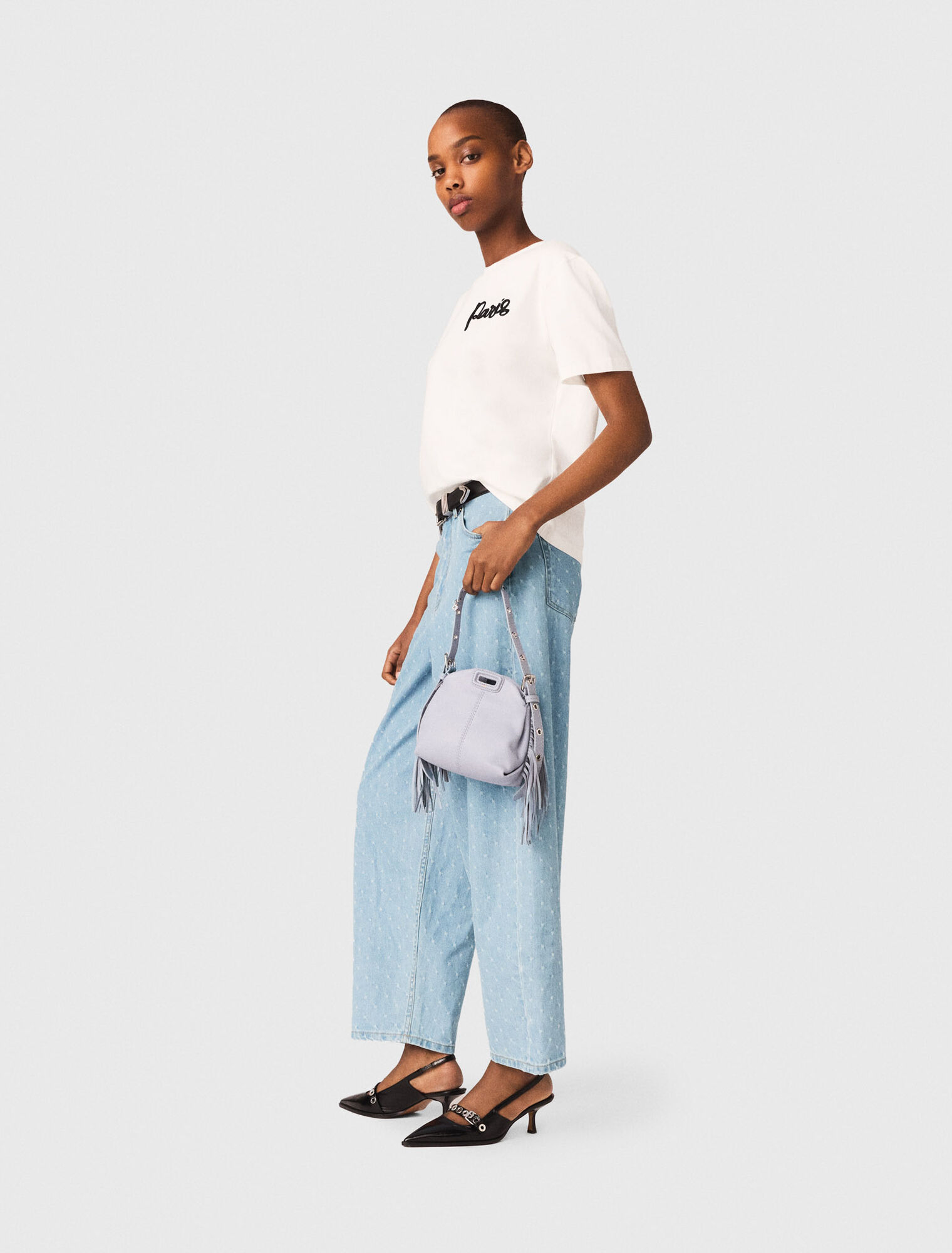 T-Shirt mit gesticktem Paris-Logo