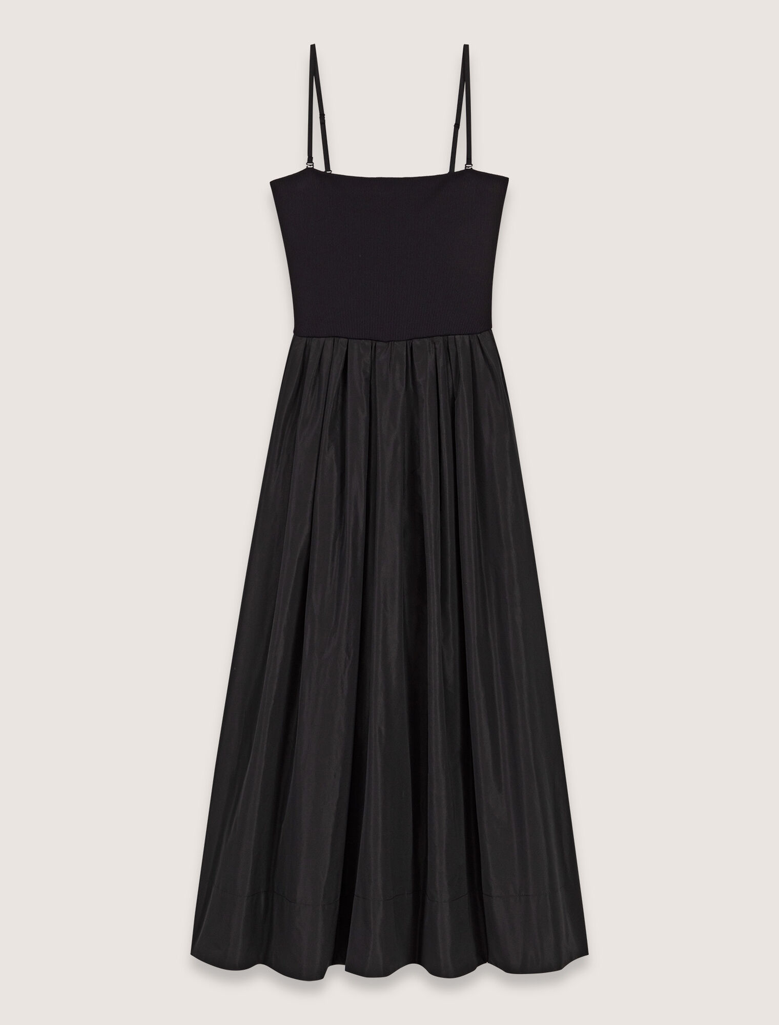 Bustierkleid aus Strick und Taft