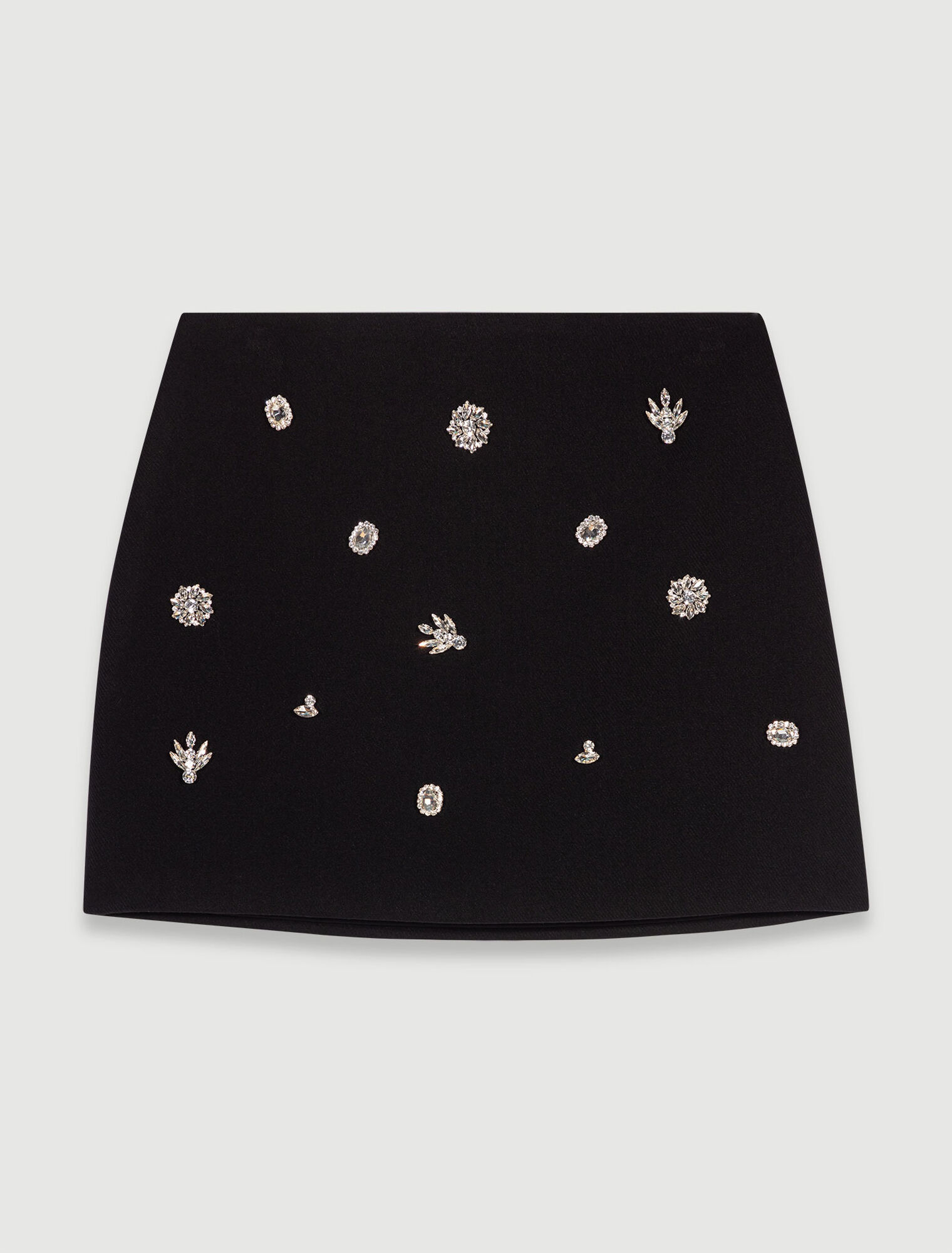 Trompe-l'Œil-Shorts mit Strass