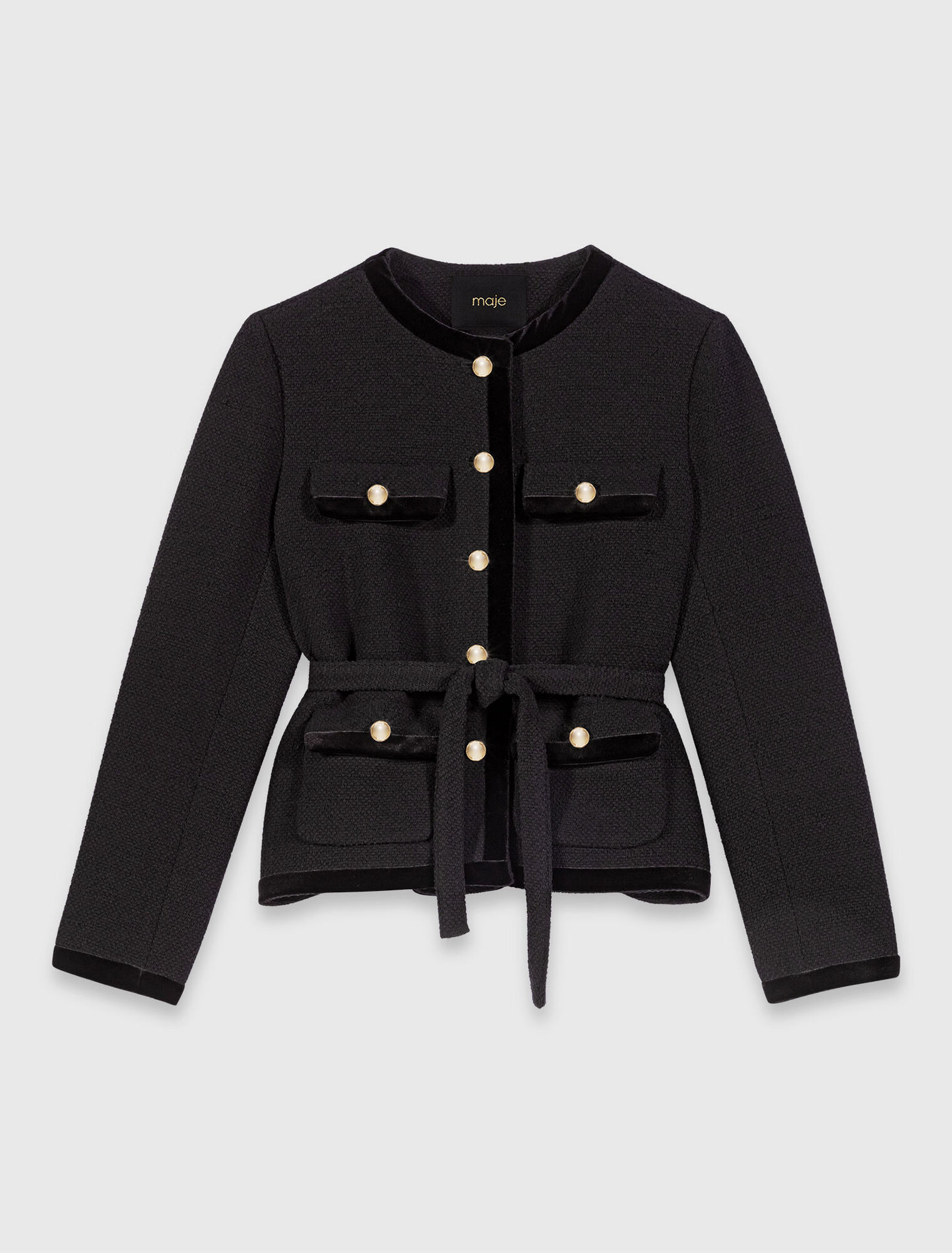 Lange Tweed-Jacke