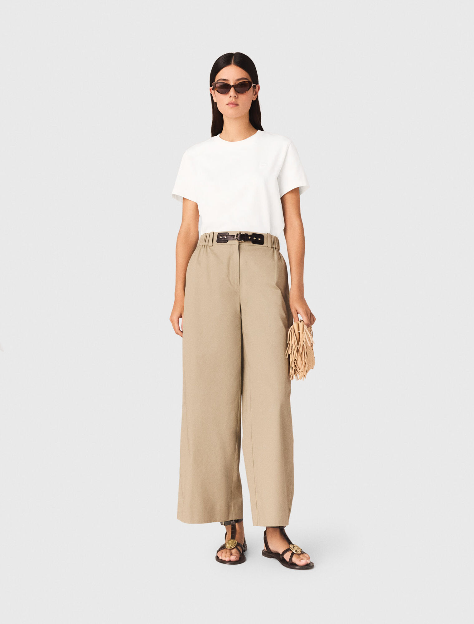 T-Shirt mit kleiner Logostickerei