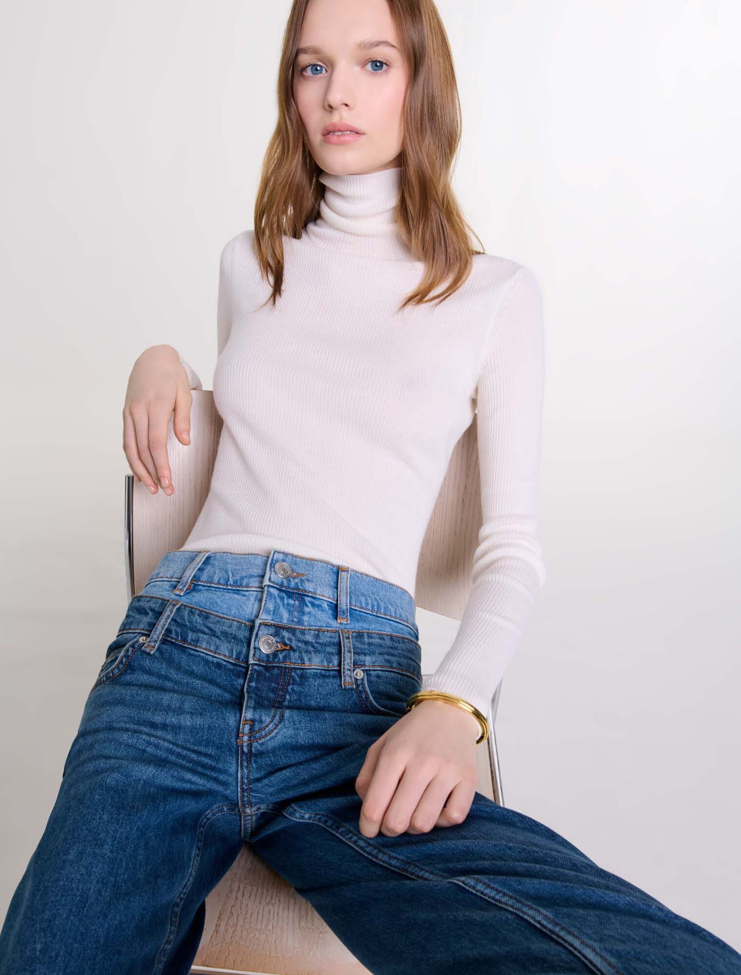 Jeans mit doppeltem Bund