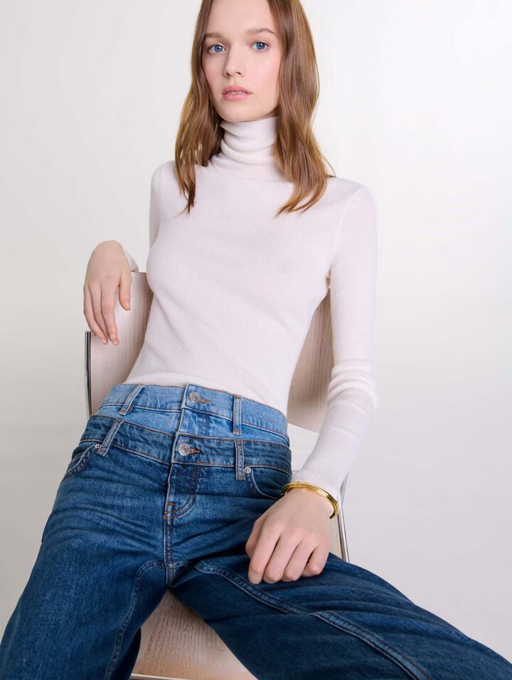 Jeans mit doppeltem Bund