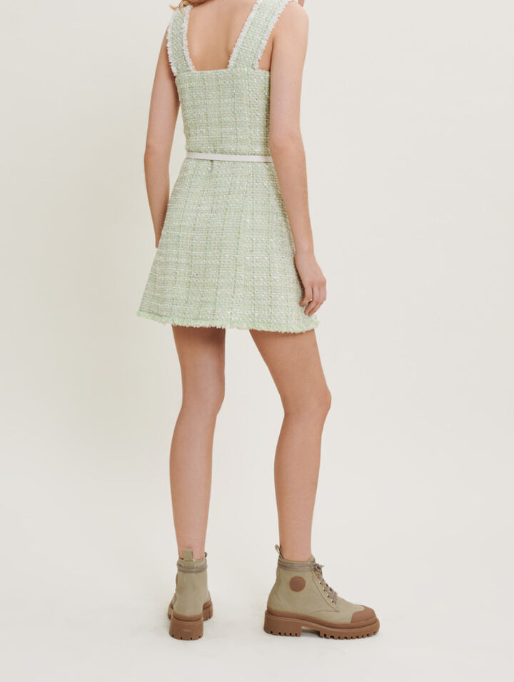 Tweedkleid mit Glanz