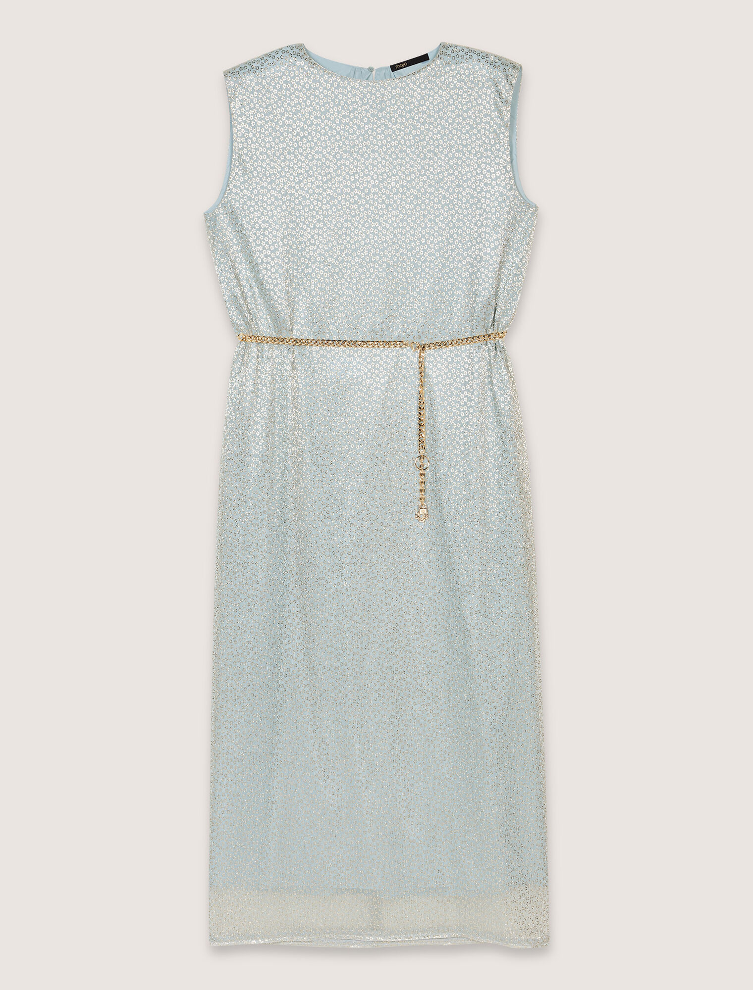 Langes Cape-Kleid aus Lurex