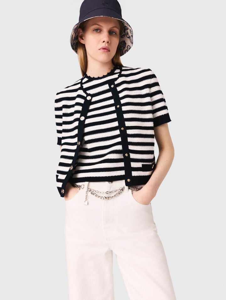 Kurzer gehäkelter Cardigan