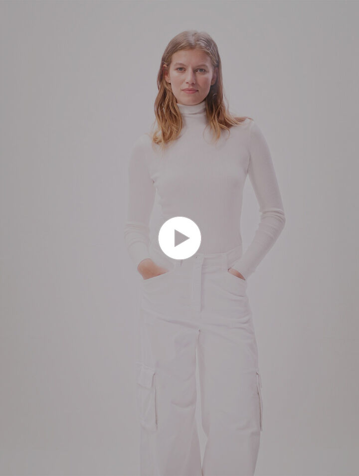 Cargohose aus Velours