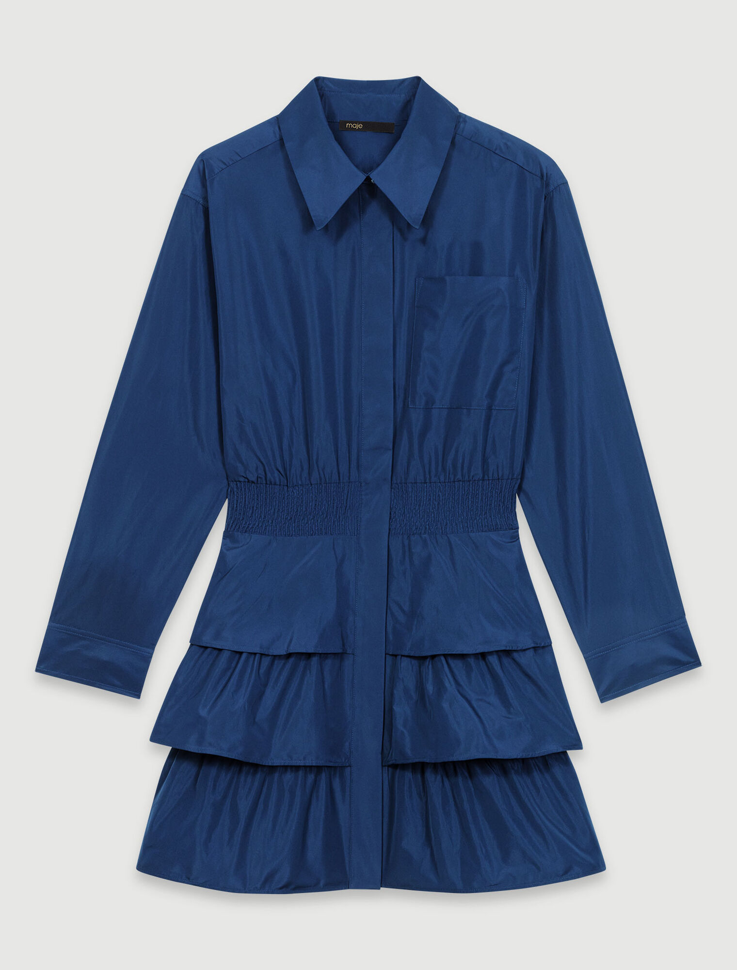 Hemdblusen-Kleid aus Taft