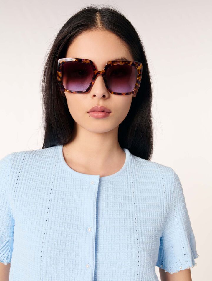 Eckige Sonnenbrille aus Acetat