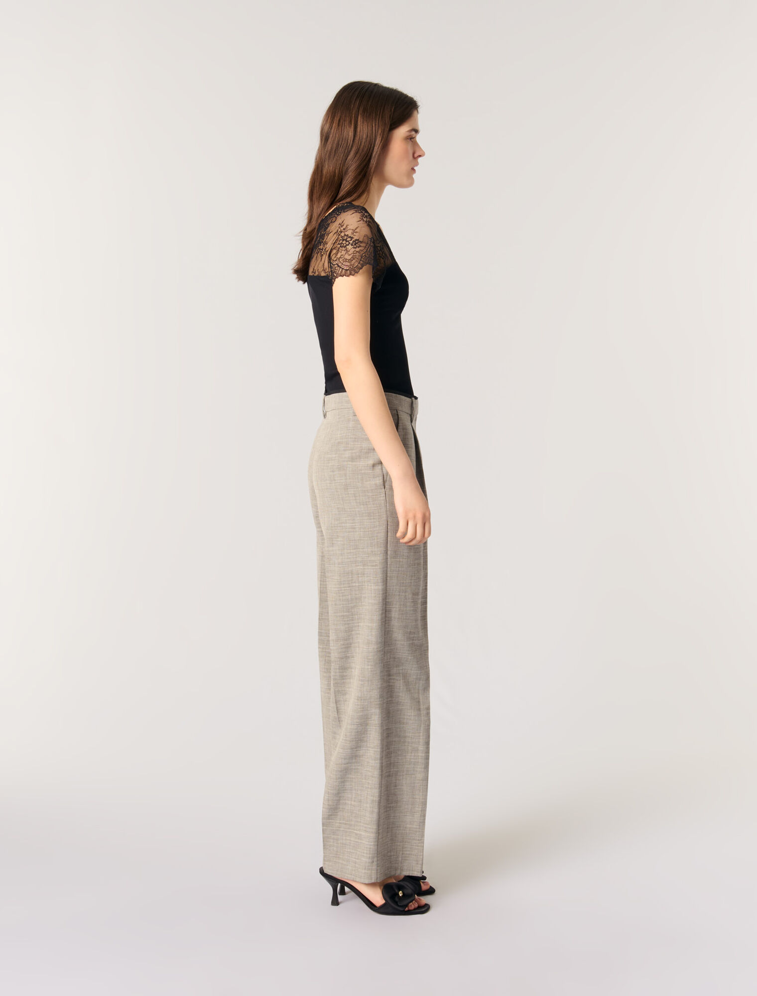 Spitzen Top aus Jersey
