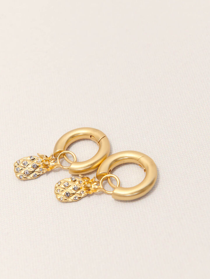 Mini-Creolen Ananasse mit Strass