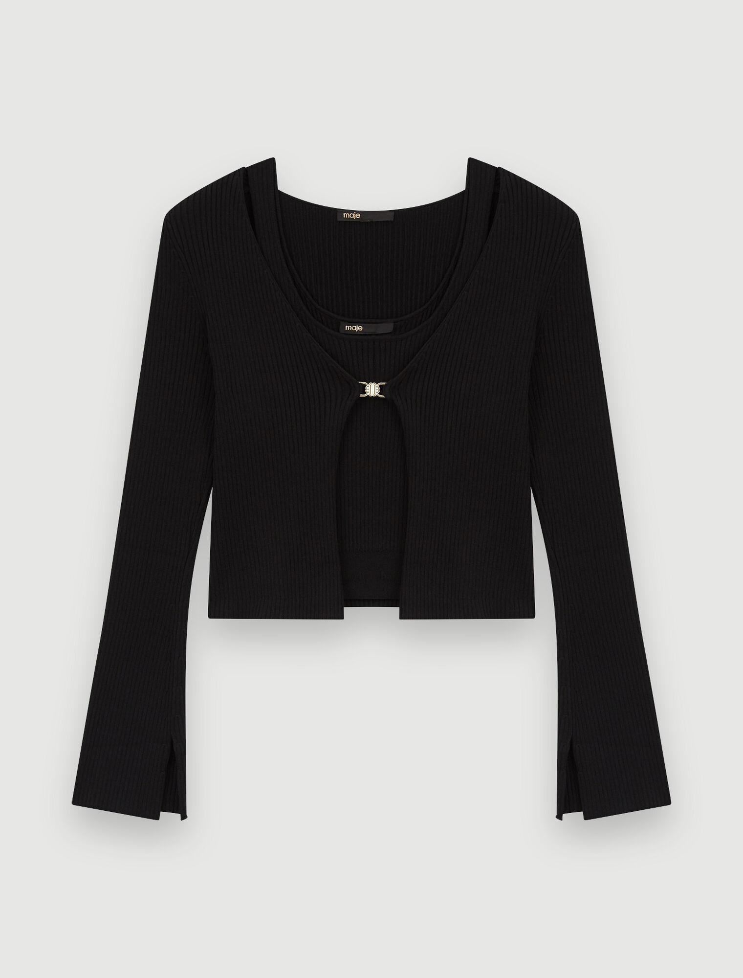 Twinset aus Strick mit Stretch-Anteil
