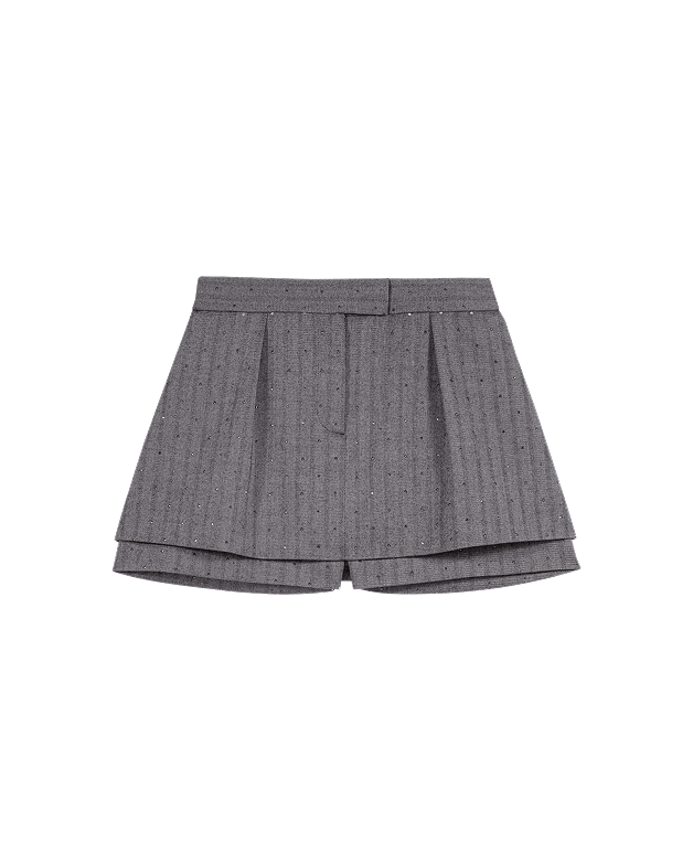 Elegante Wickel-Shorts mit Strass