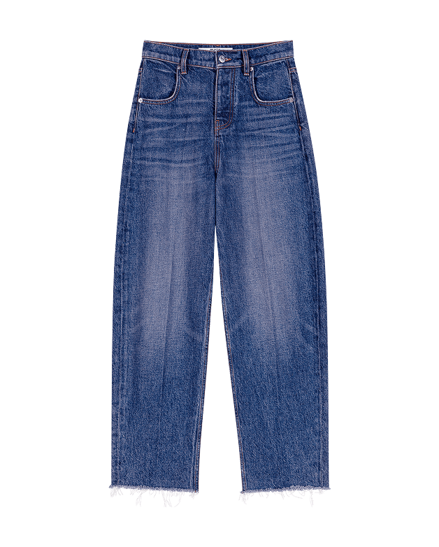 Karottenjeans mit Twilly-Schal