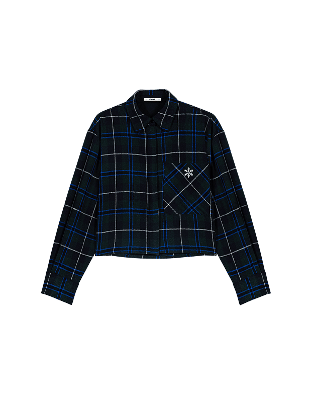 Kurzkarierte Bluse