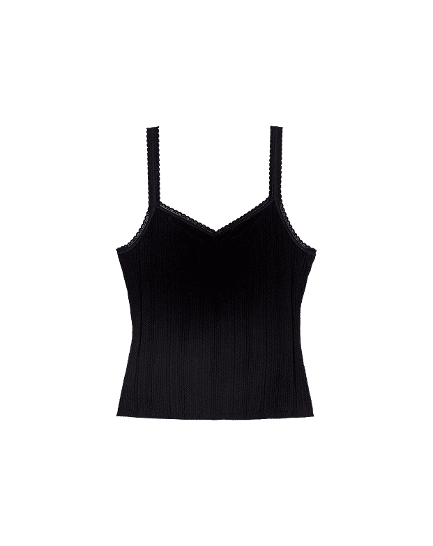 Twinset aus Pointelle-Strick
