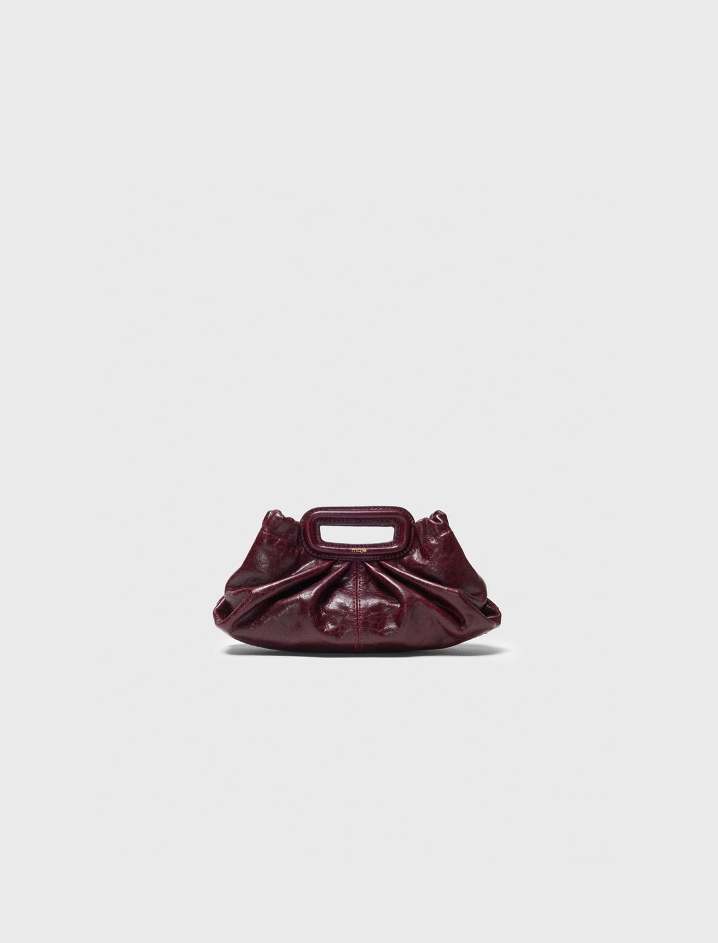 Milpli Mini-clutch Craquelé-leder - Rot Bordeaux - Maje