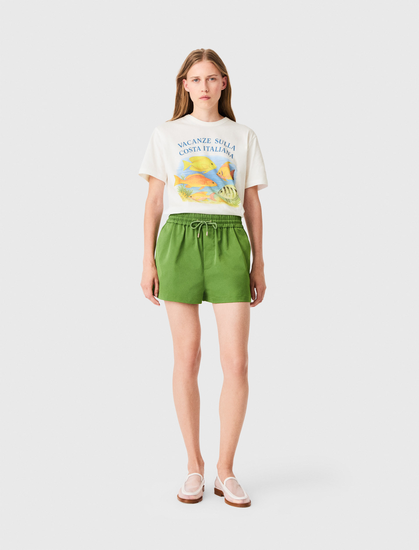 Shorts Aus Funktionsmaterial - Olivgrün - Größe 32 - Maje