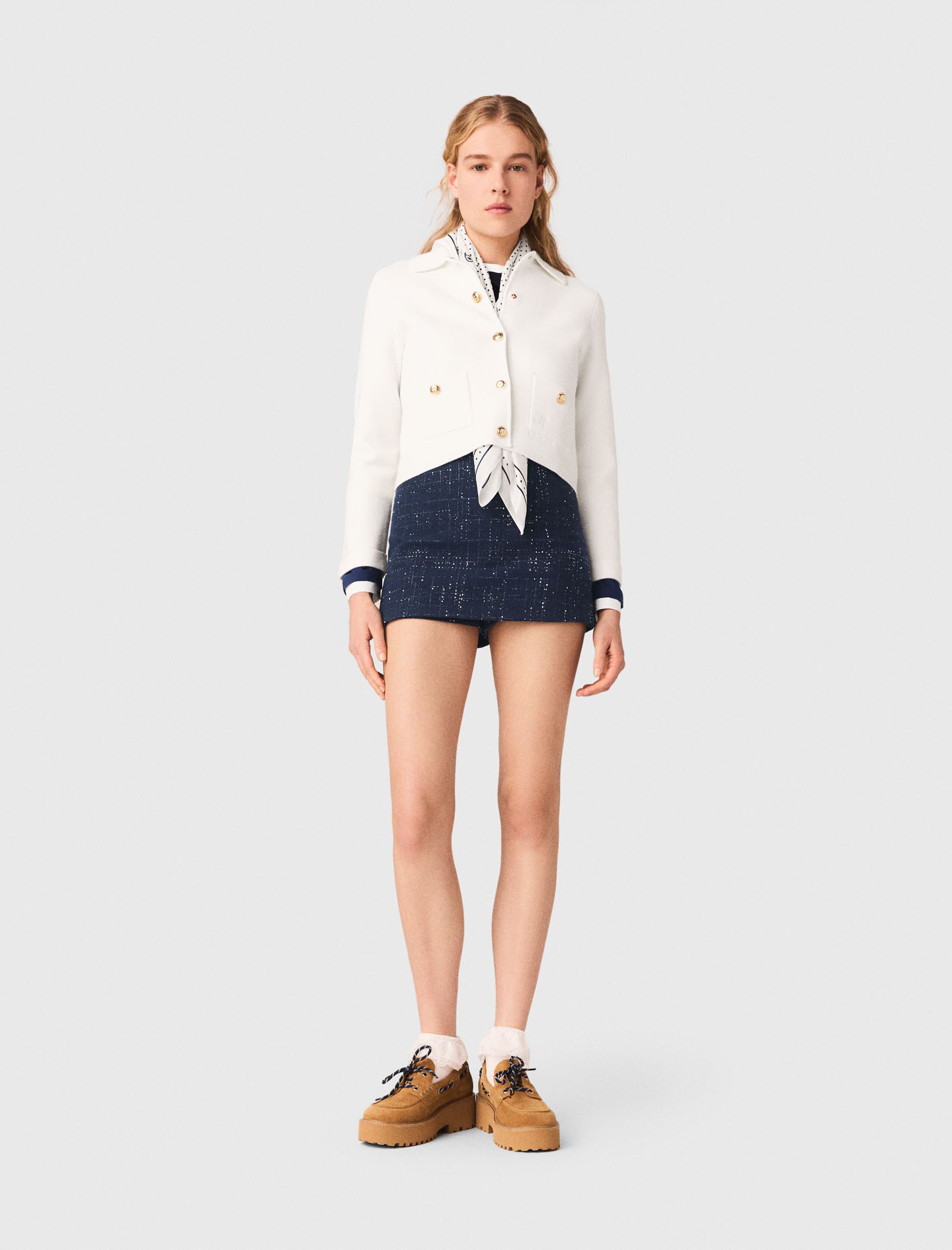 Shorts Trompe-l'oeil - Marineblau - Größe 36 - Maje