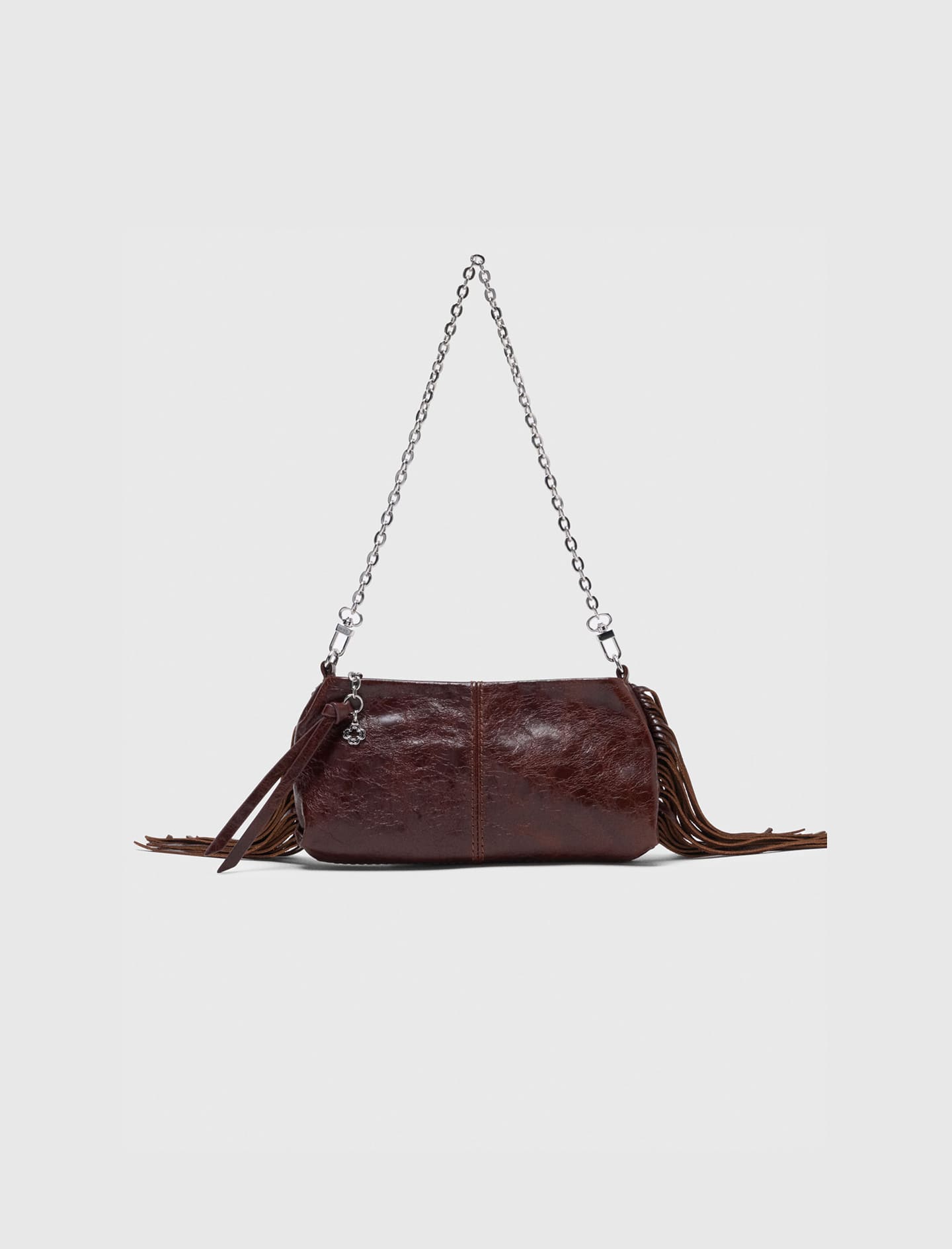 Miss M Pouch Aus Lackleder - Dunkelbraun - Maje