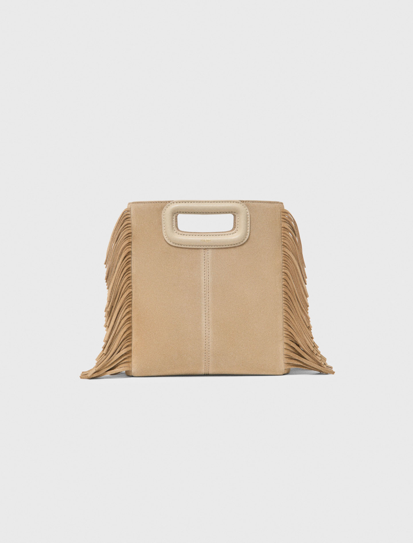 M-tasche Aus Wildleder - Cappuccino - Maje