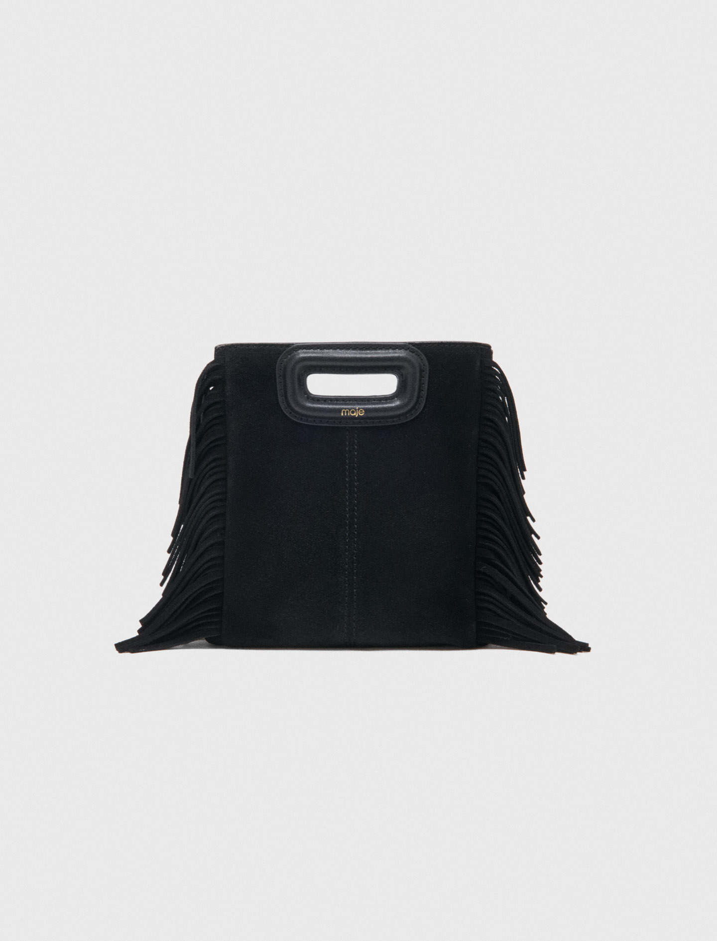 Minitasche M Aus Wildleder - Schwarz - Maje