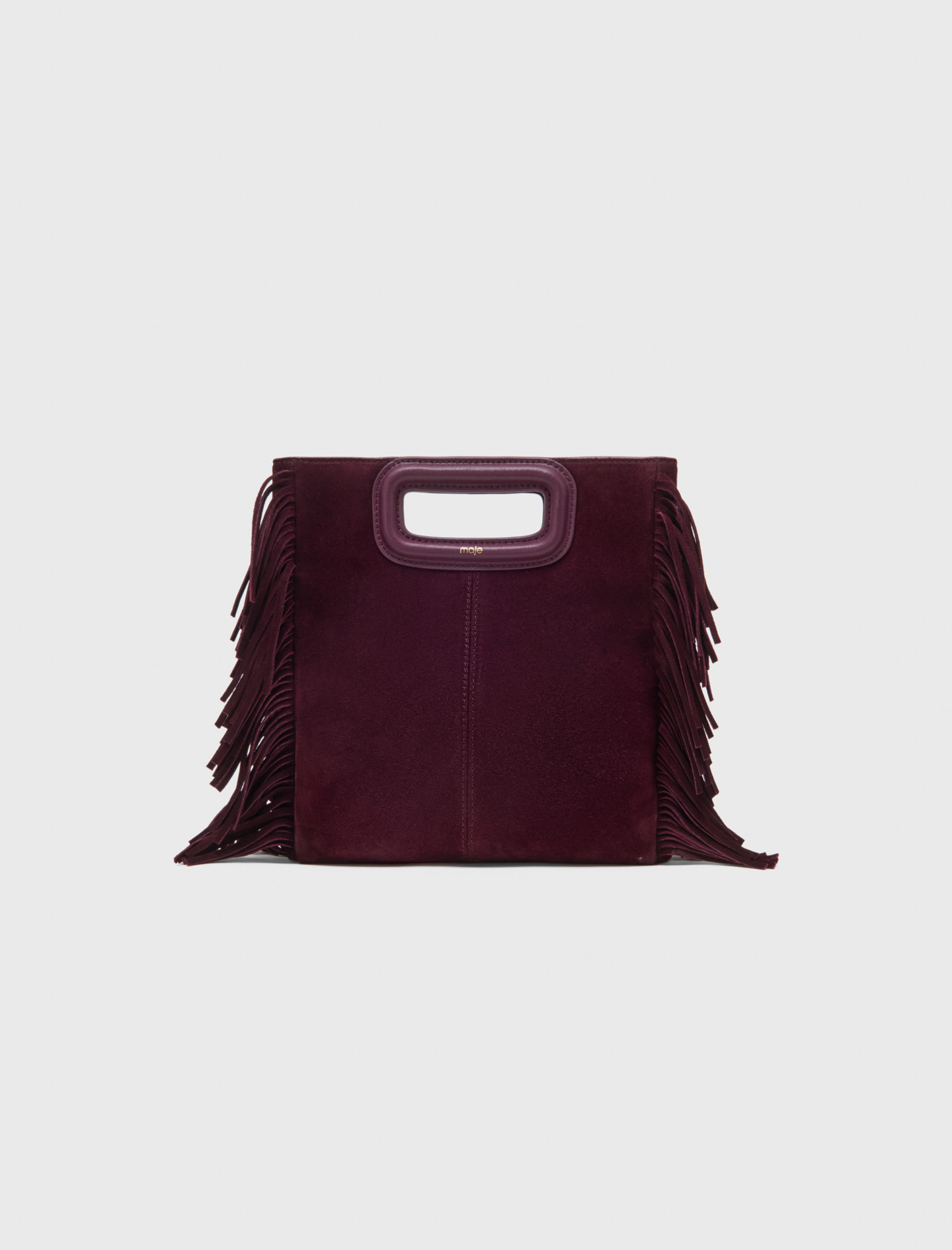 M-tasche Aus Wildleder - Aubergine - Maje