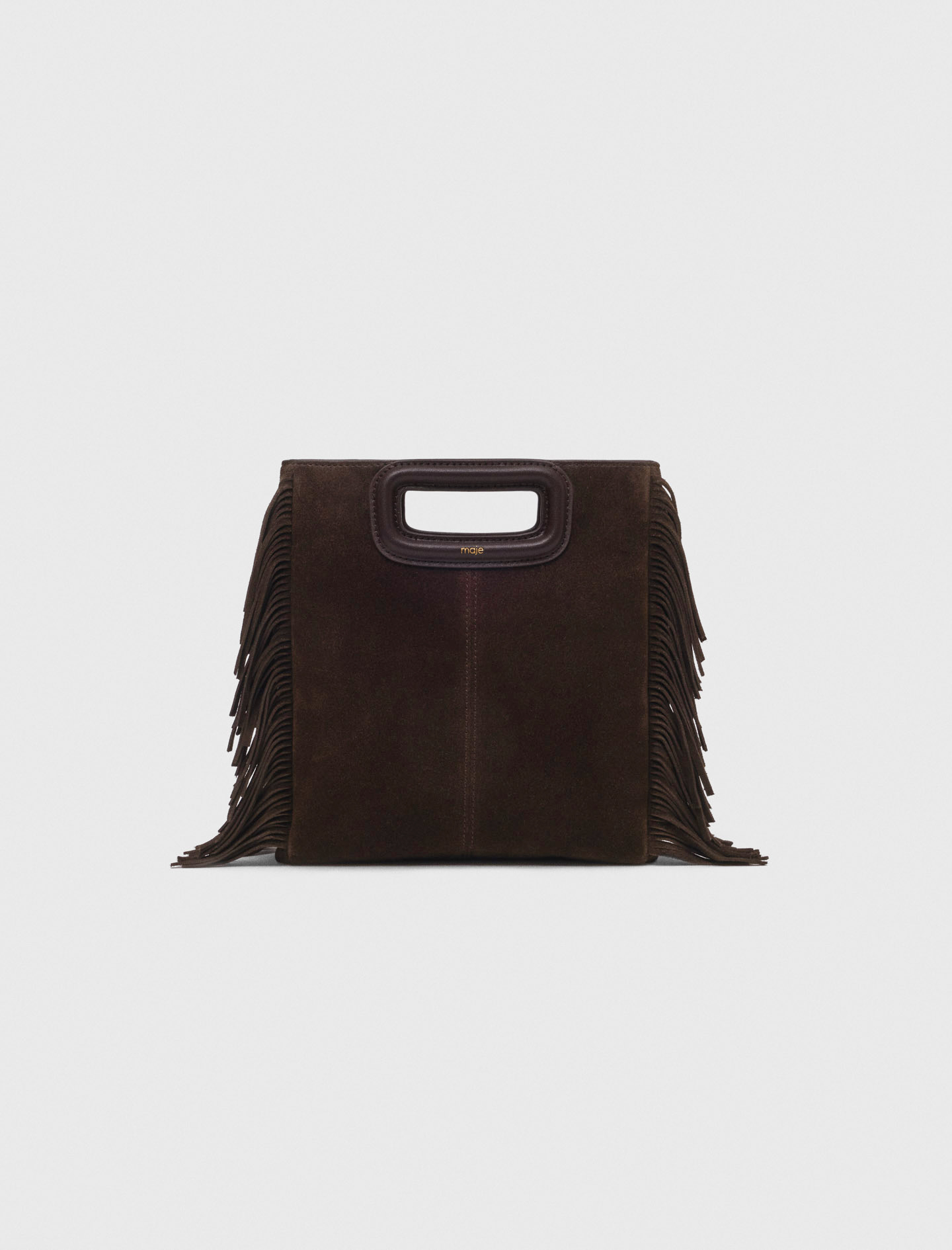 M-tasche Aus Wildleder - Dunkelbraun - Maje