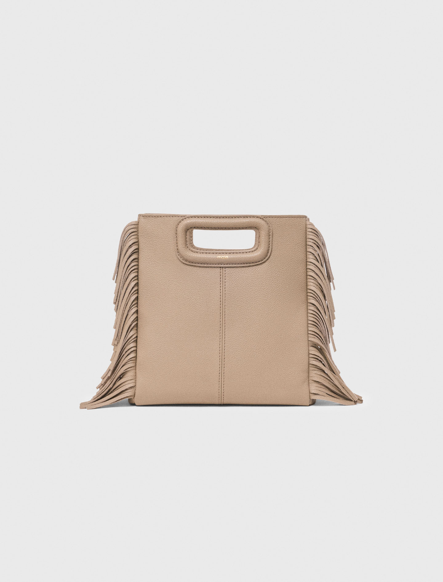 M-tasche Aus Genarbtem Leder - Braun - Maje