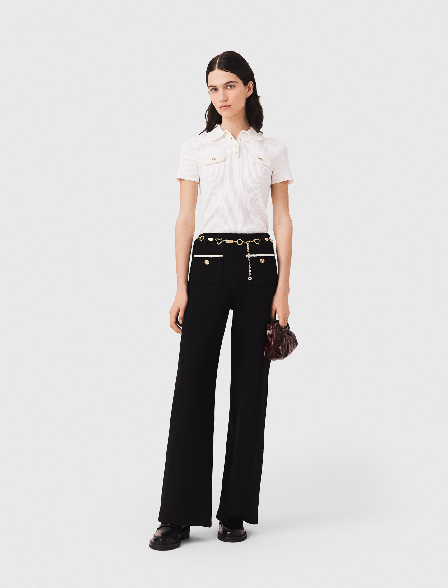 Tweed-hose Mit Lurex - Schwarz - Größe 32 - Maje
