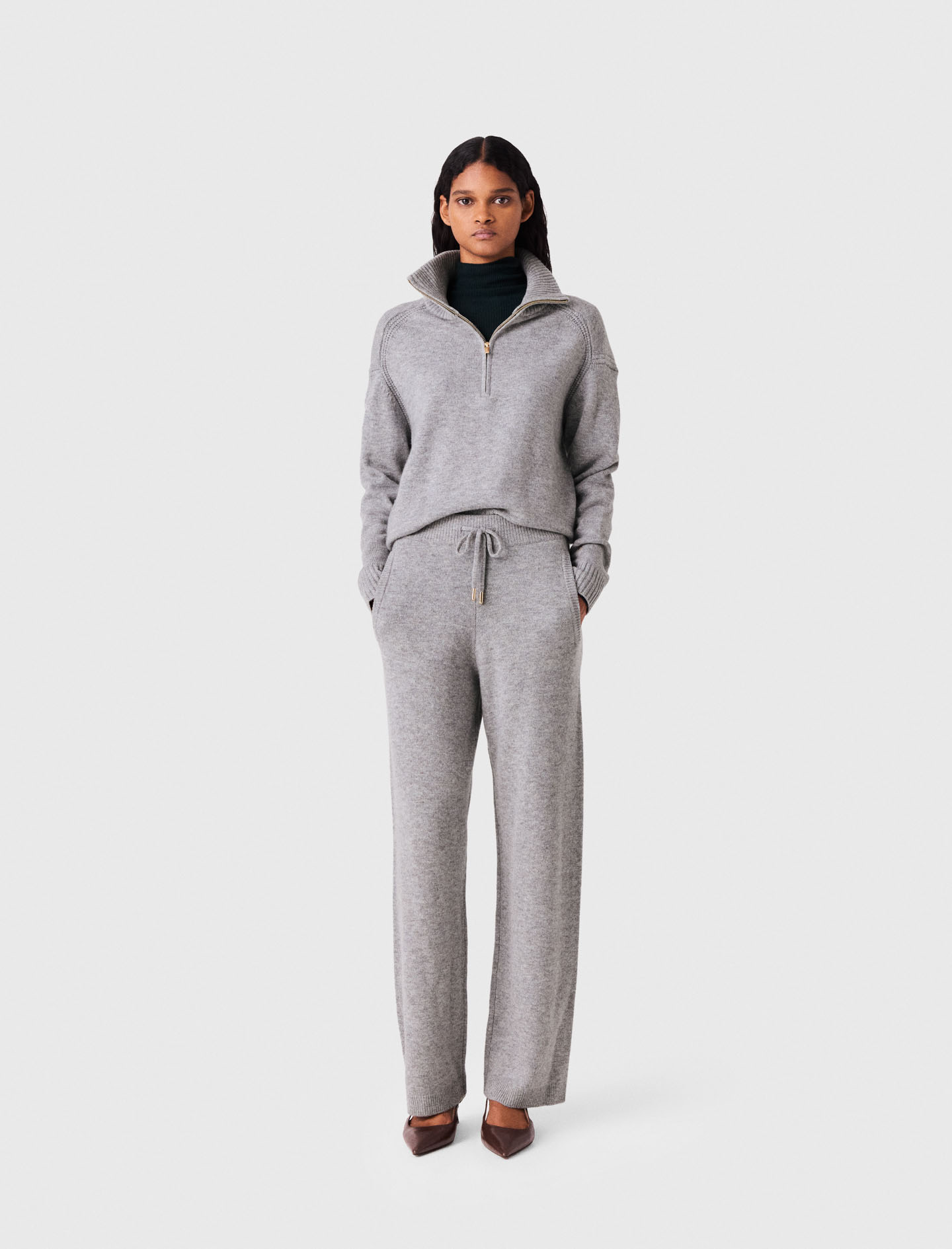 Strickhose - Grau - Größe 38 - Maje