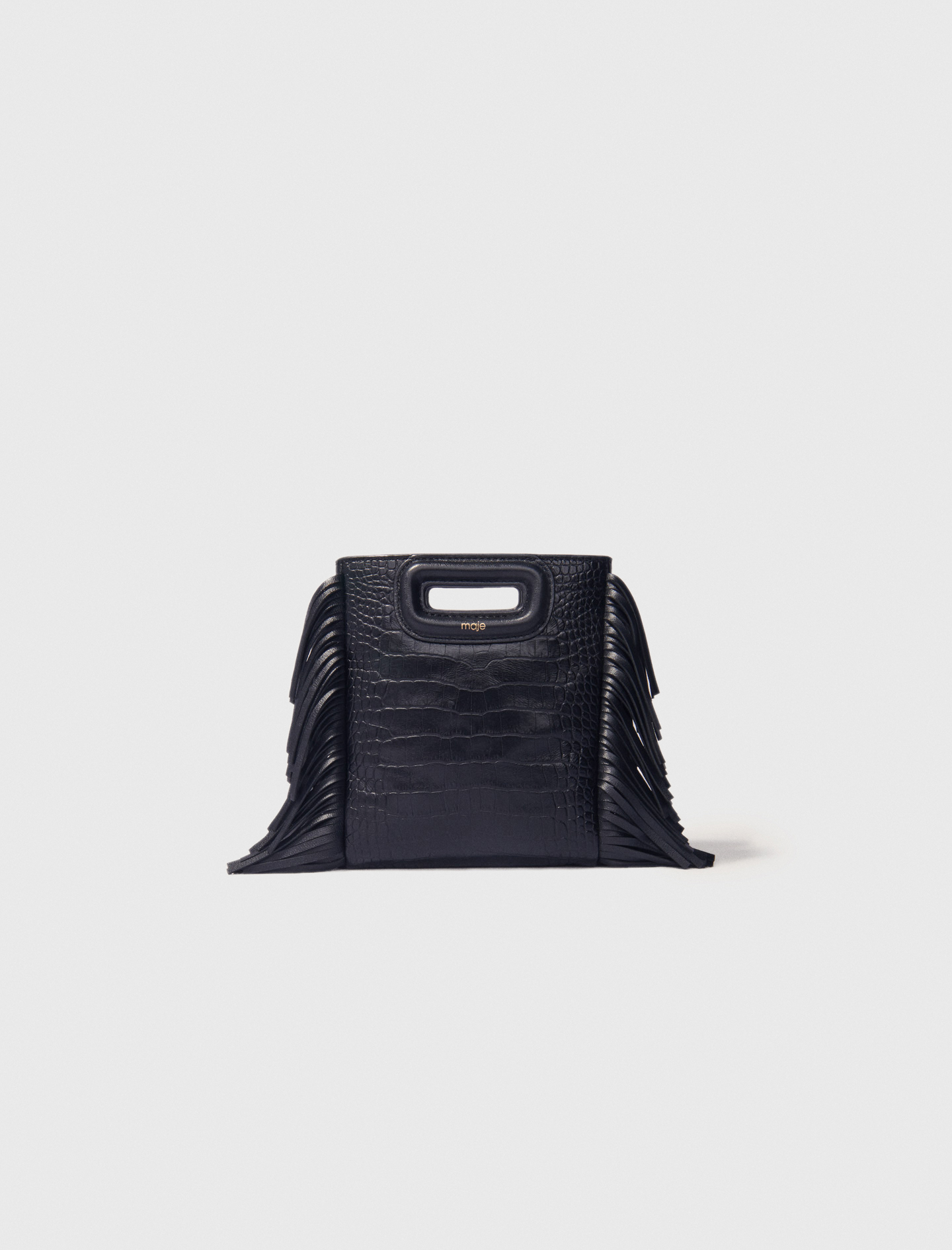 M Mini-tasche Aus Krokodilleder - Schwarz - Maje