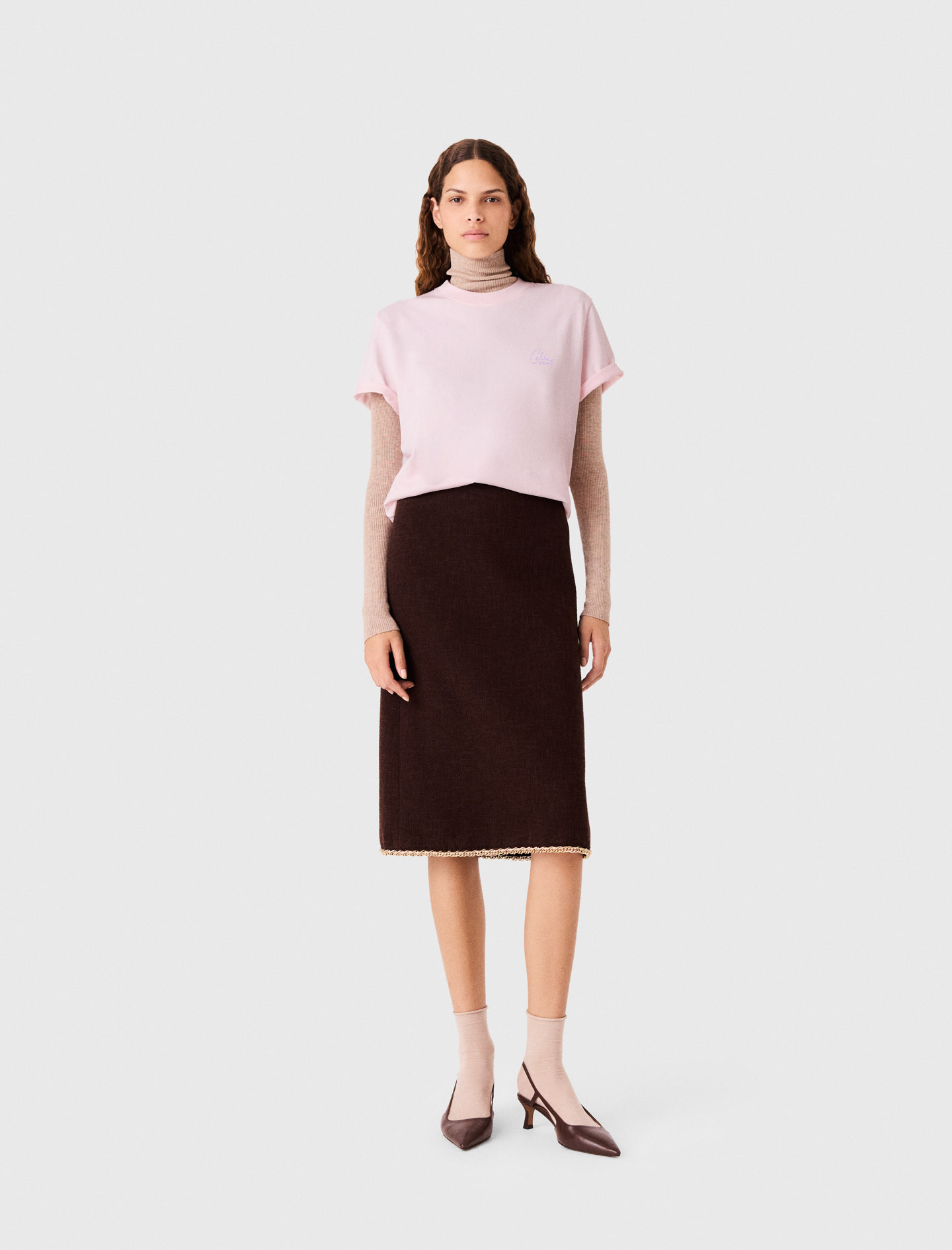 T-Shirt Maje X Céline Dion - Blassrosa - Größe 38 - Maje
