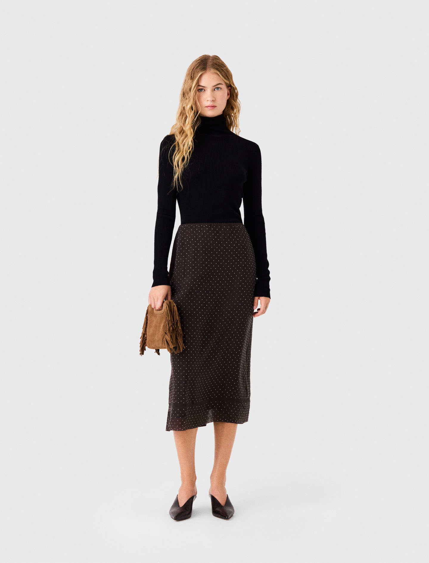 Second-skin-stehkragenpullover - Schwarz - Größe 38 - Maje
