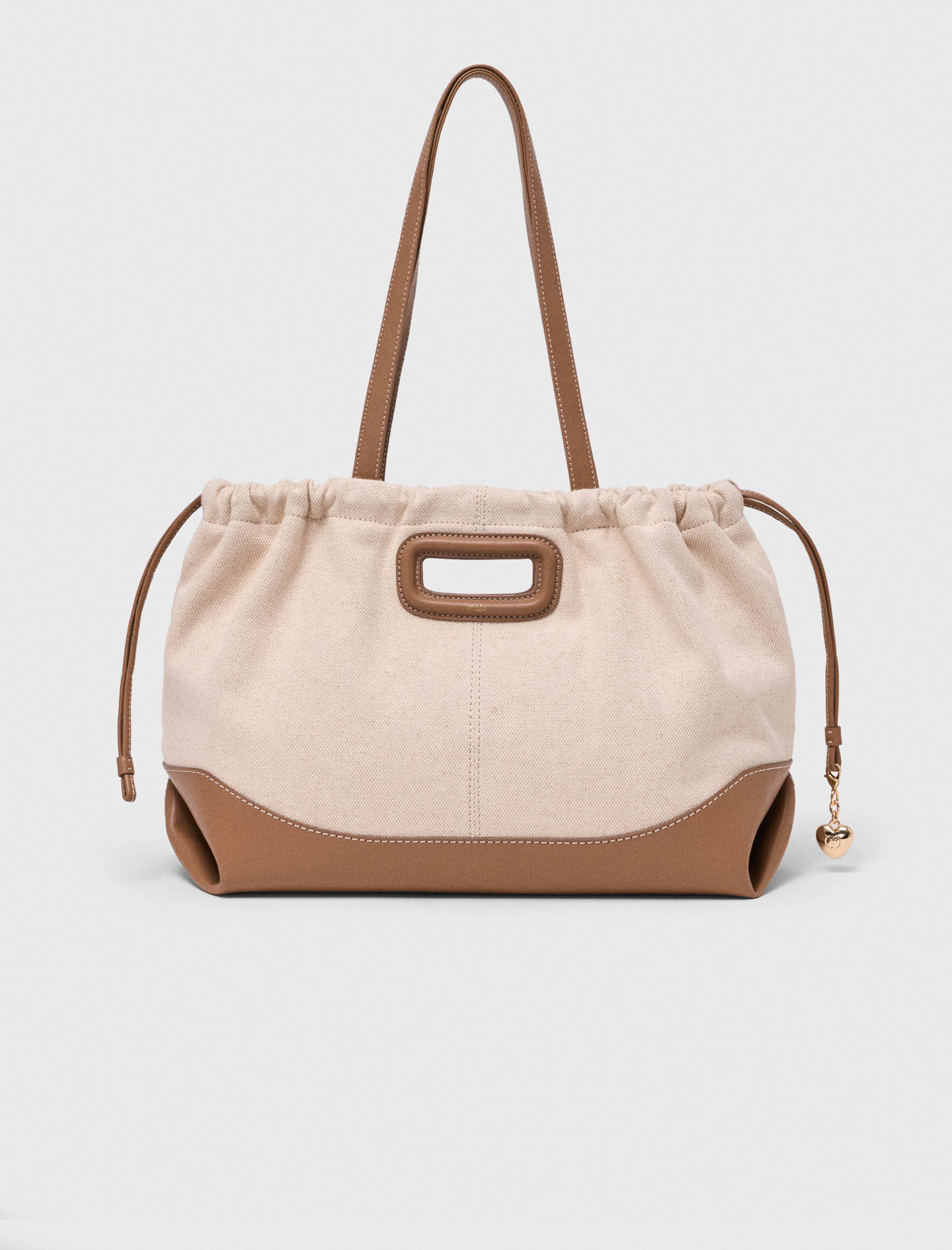 Milpli Canvas-leder-tragetasche - Ecru/mocha - Maje