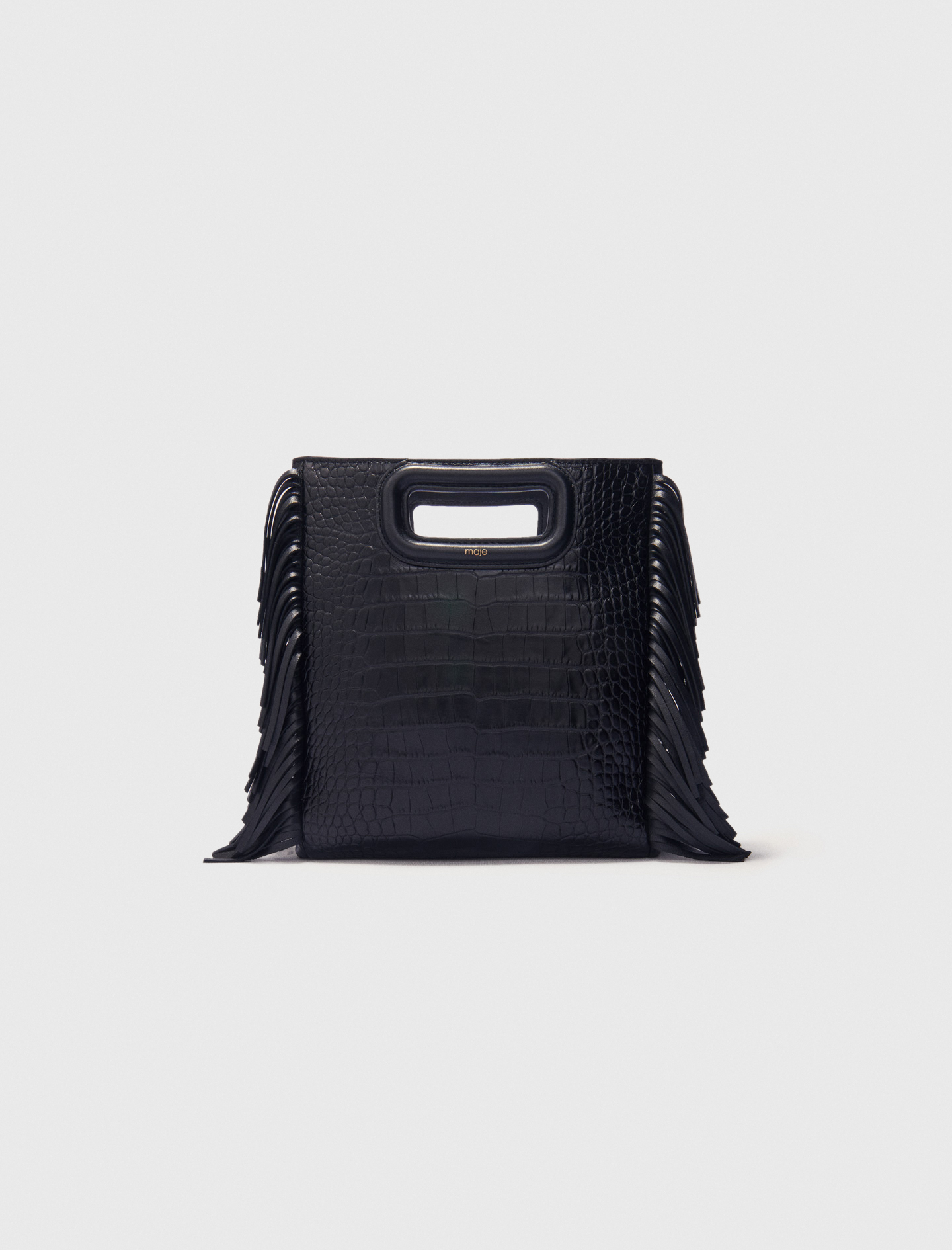 M-tasche Aus Krokodilleder - Schwarz - Maje