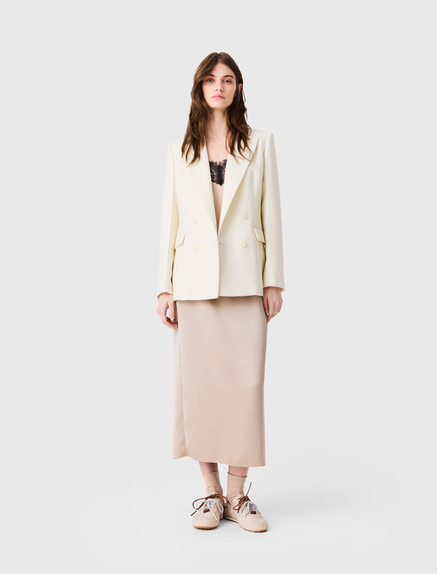 Zweireihiger Blazer - Ecru - Größe 36 - Maje